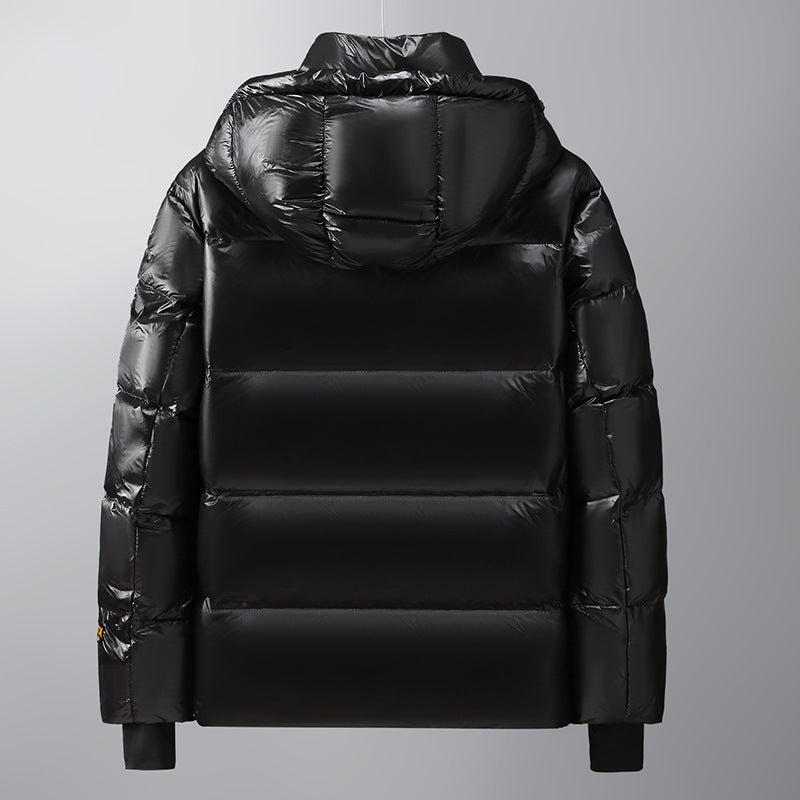 Unisex Glänzender Steppparka mit metallic‑Innenfutter und Tragegurten Drune
