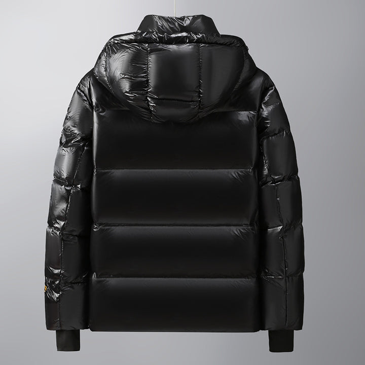 Unisex Glänzender Steppparka mit metallic‑Innenfutter und Tragegurten Drune