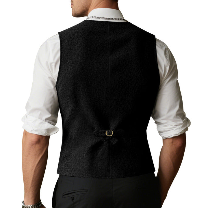 Herren elegante Weste mit praktischen Taschen und modischen Knopfdetails Drune