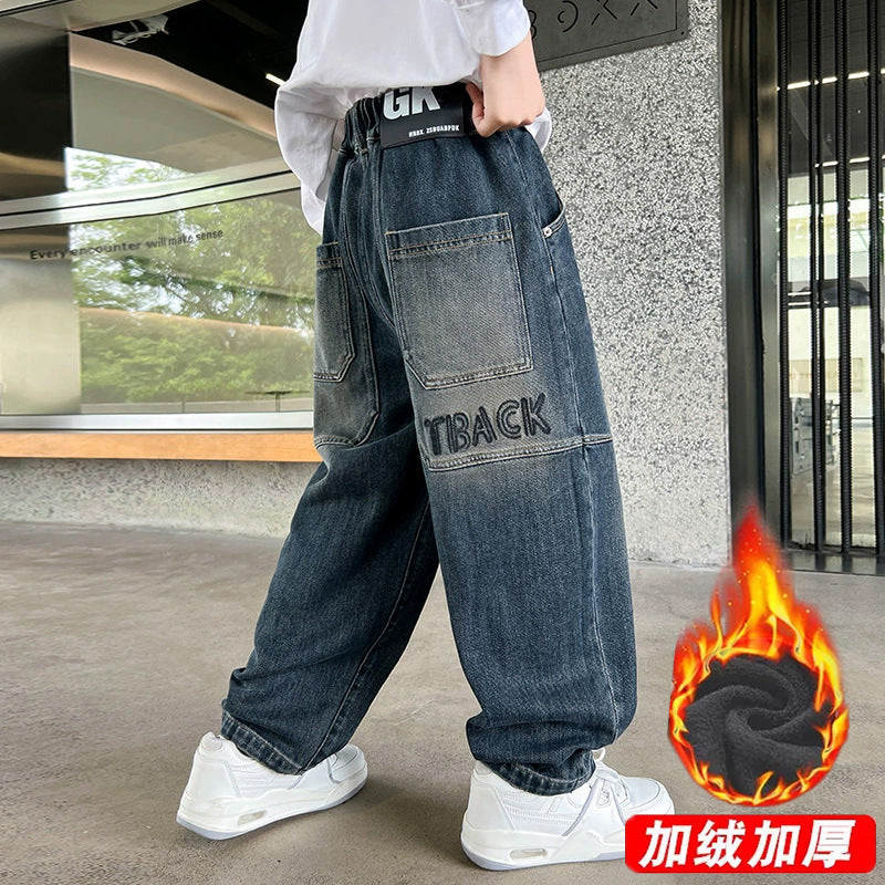 Unisex lässige Baggy-Jeans Drune