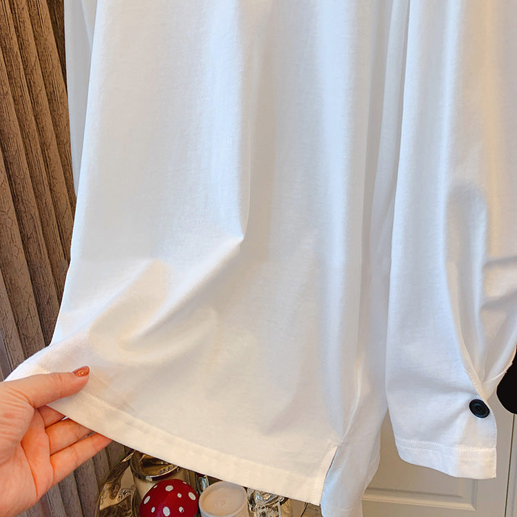 Damen Lässiges Langarmshirt mit modernem Schnitt Drune