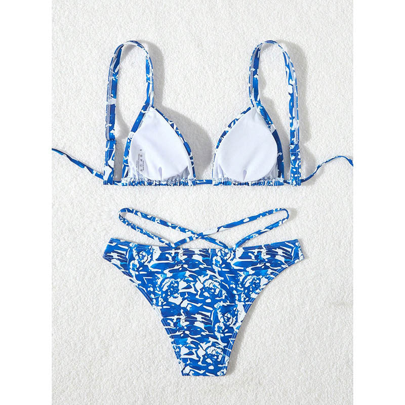Damen Triangel-Bikini mit gekreuztem Rückenteil Drune