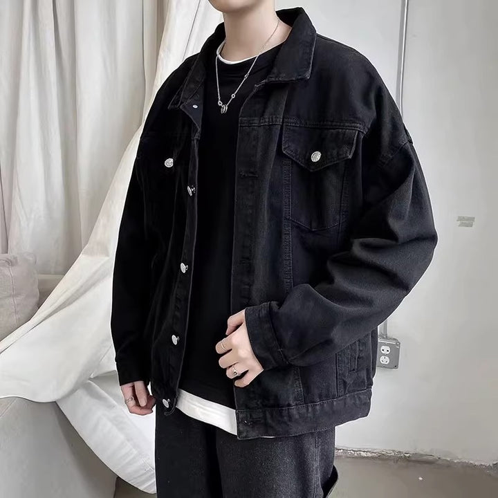 Herren Lockere Denimjacke Drune