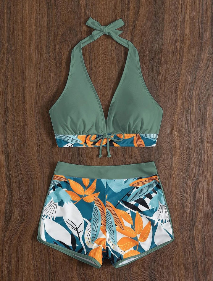 Damen Sportliches Bikiniset mit floralem Design Drune