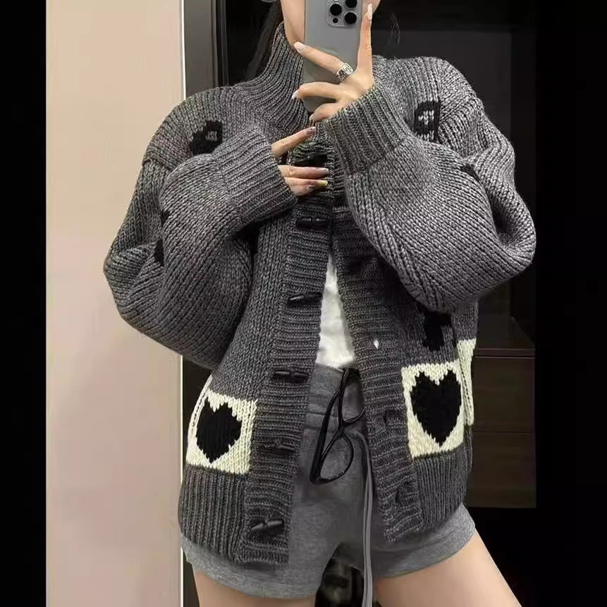 Damen Strickjacke mit tierischem Muster Drune