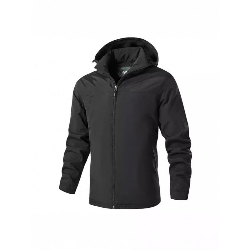 Herren leichte Outdoorjacke mit Kapuze Drune