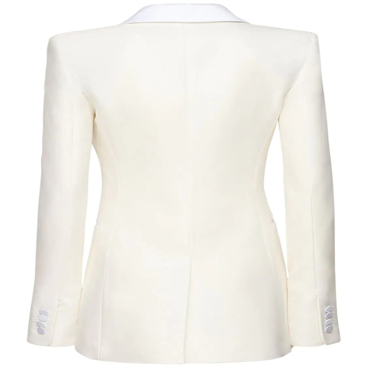 Damen Strukturierter Schulterblazer im Retro‑Tailoring Drune
