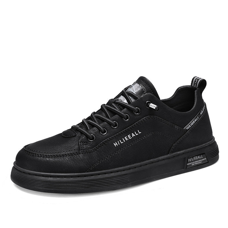 Herren niedrig geschnittener Sneaker mit perforierter Seitenwand, Metallösen und gedämpfter Plateausohle Drune
