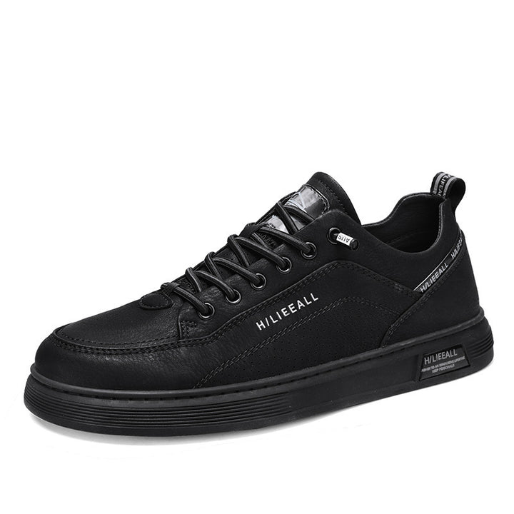 Herren niedrig geschnittener Sneaker mit perforierter Seitenwand, Metallösen und gedämpfter Plateausohle Drune
