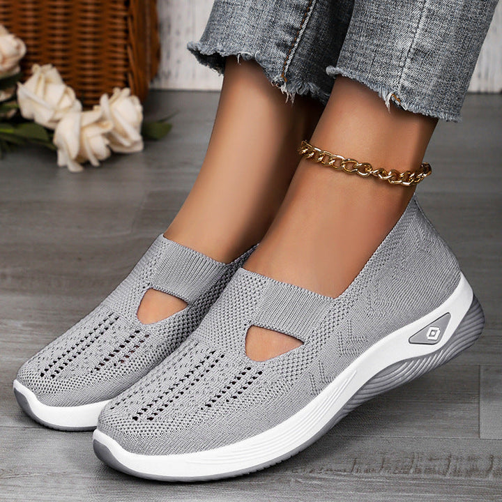 Damen Atmungsaktive Freizeit-Slipper mit elastischem Einschlupf und flexibler Sohle Drune