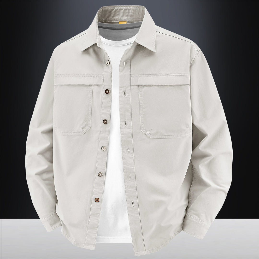 Herren klassische Langarm-Hemdjacke Drune