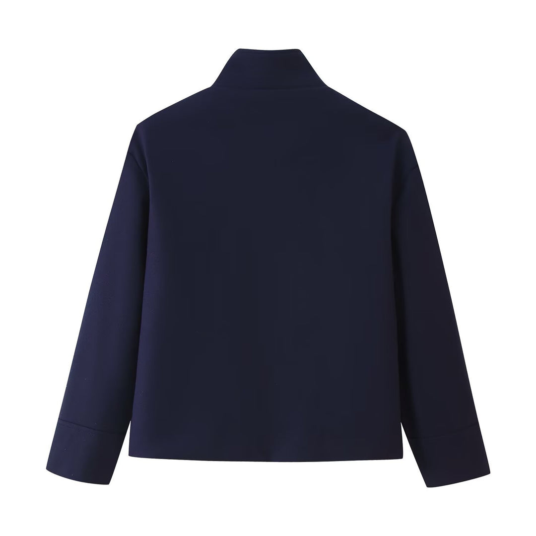 Damen modische Steppjacke mit hohem Kragen und praktischen Taschen Drune