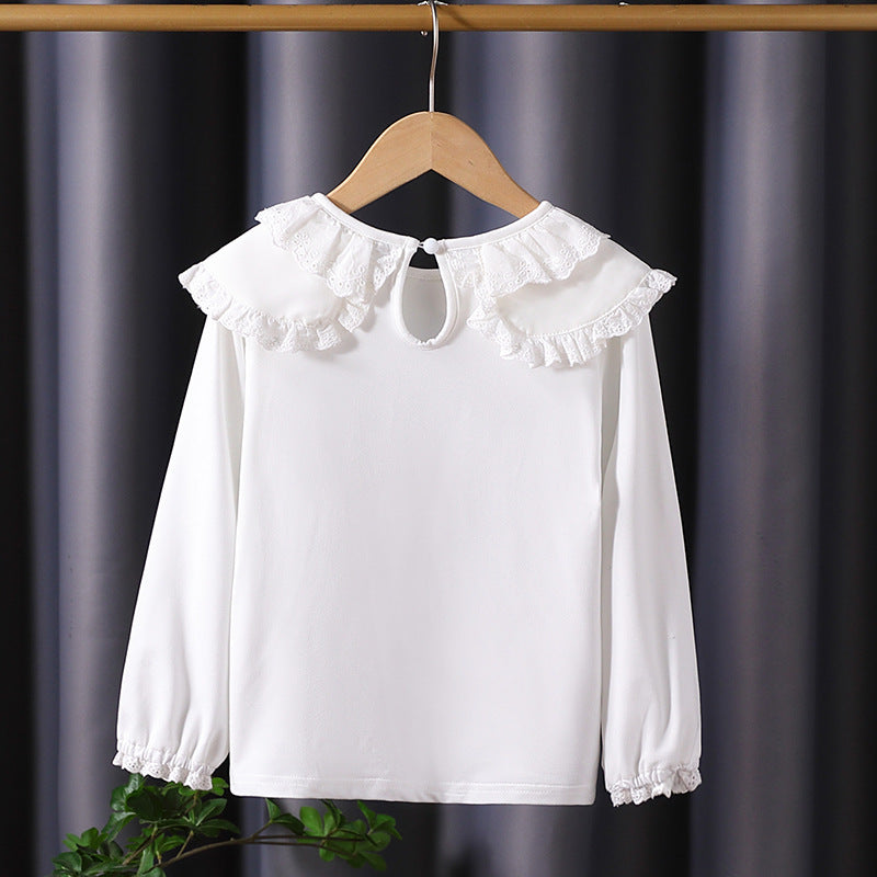 Mädchen Bluse mit romantischem Rüschensaum Drune
