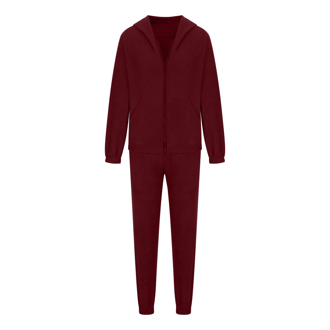 Damen oversized Hoodie mit Kängurutasche und Cargo-Jogginghose Set Drune