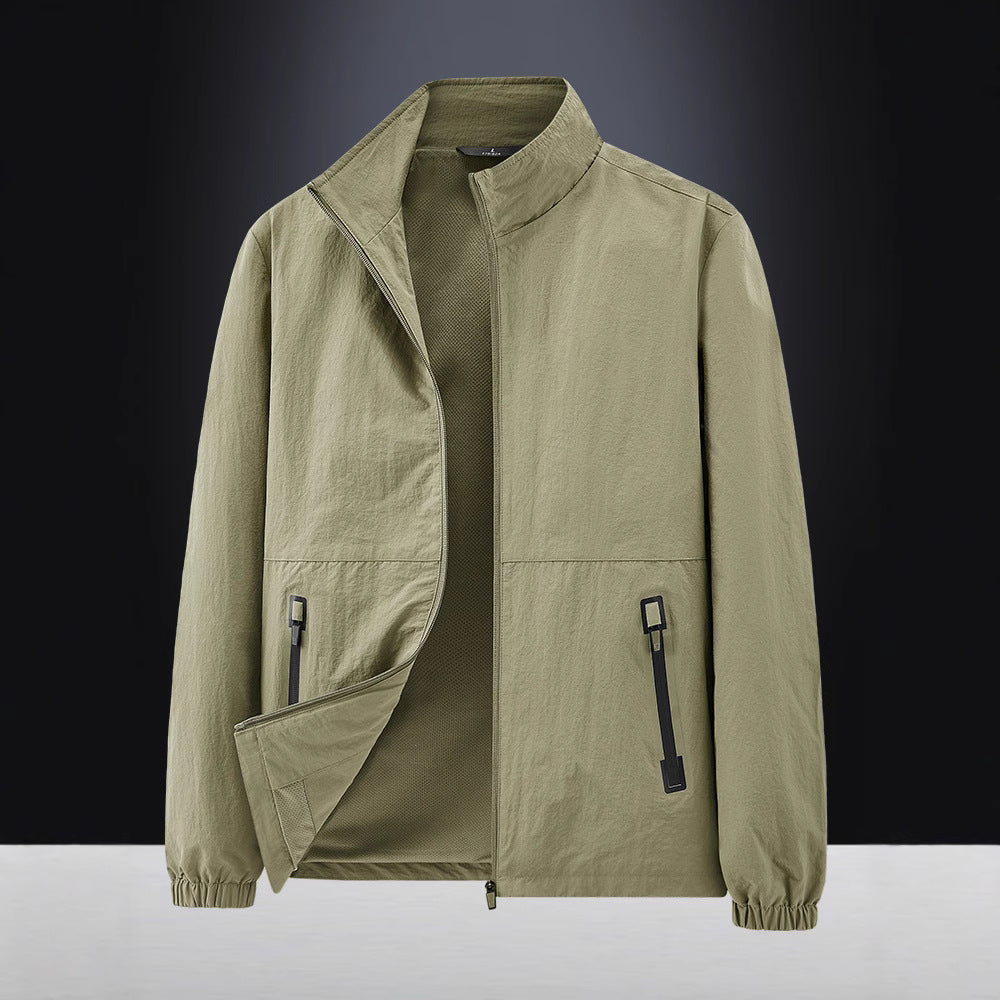 Herren Leichte Outdoorjacke mit hohem Kragen Drune