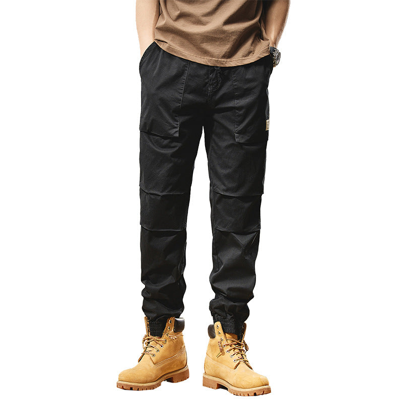 Herren Funktionale Kargo-Joggerhose mit Kniepaneelen, elastischen Bündchen und Mehrfachtaschen Drune