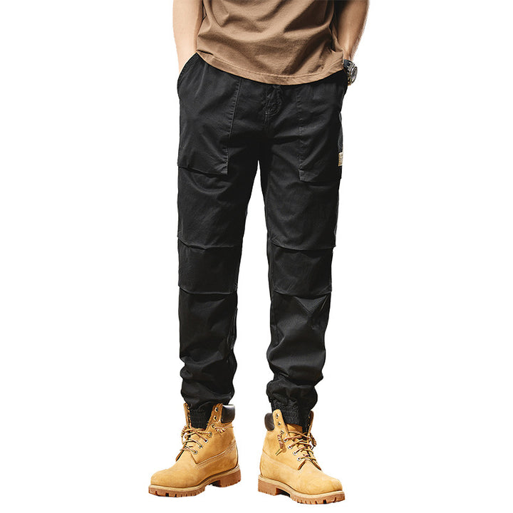 Herren Funktionale Kargo-Joggerhose mit Kniepaneelen, elastischen Bündchen und Mehrfachtaschen Drune