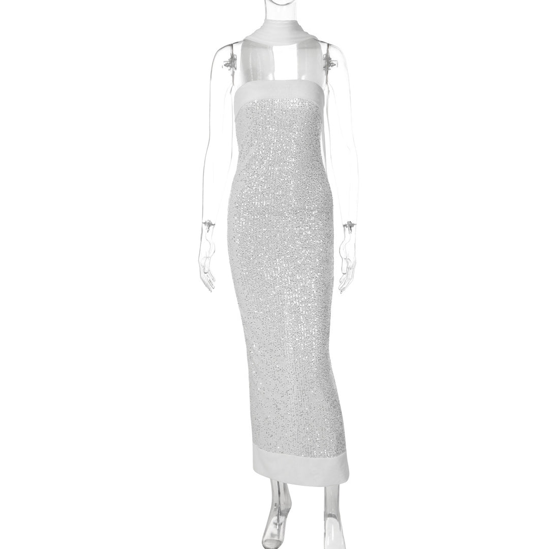 Damen Glamouröses Abendkleid mit schimmernden Pailletten und figurbetonter Silhouette Drune