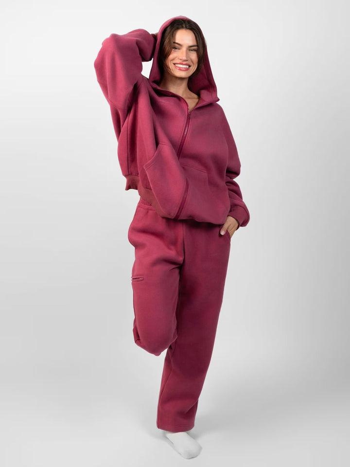 Damen Lässiges Kapuzenpullover und Jogginghose Set Drune
