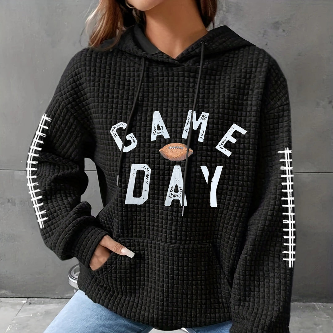 Damen Kapuzenpullover mit gesticktem Design Drune