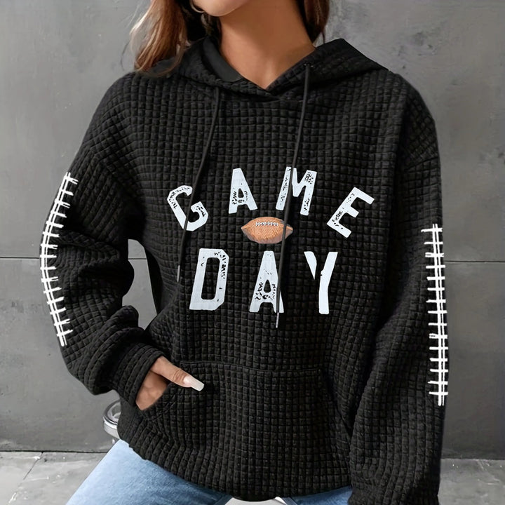 Damen Kapuzenpullover mit gesticktem Design Drune