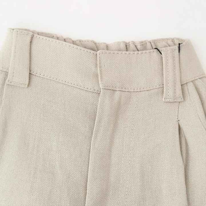 Damen elegante weite Anzughose mit Faltenwurf und hohem Bund Drune