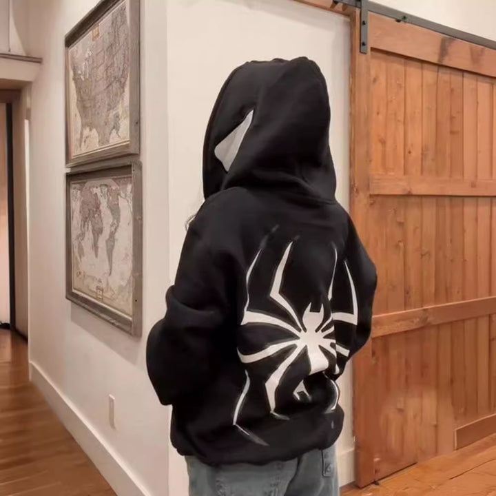 Kinder Grafik Spider Print Hoodie Drune