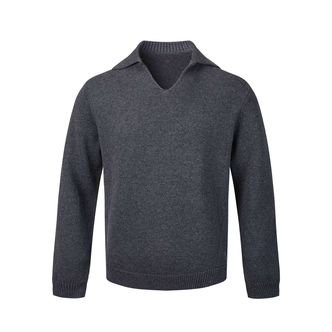 Damen Feinstrickpullover mit V‑Schlitzkragen und geripptem Saum Drune