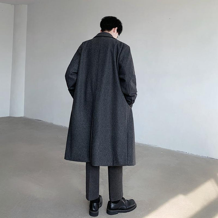 Herren Eleganter Wollmantel Drune