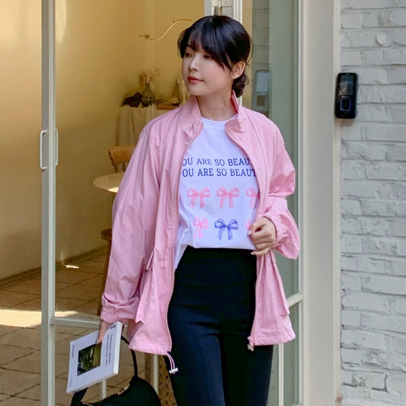 Damen Übergangsjacke mit voluminösen Ärmeln und praktischen Taschen Drune