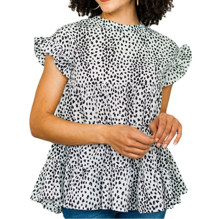 Damen Luftiges Oberteil mit Volantdetails Drune