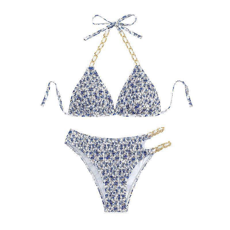 Damen Triangel-Bikini mit eleganten Kettenakzenten Drune