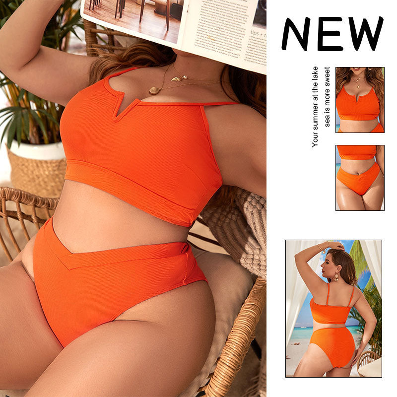 Damen Bikini-Set mit hochtailliertem Höschen und sportlichem Oberteil Drune