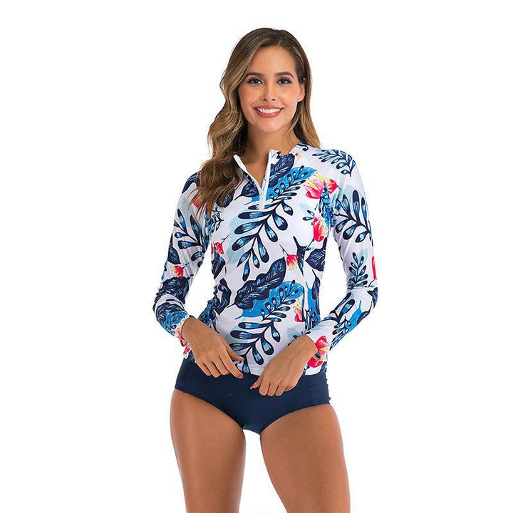 Damen UV-Schutz Rashguard mit floralem Muster Drune