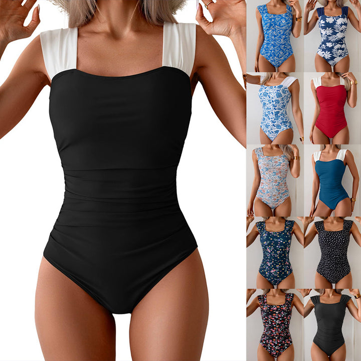 Damen Eleganter Einteiler mit floralen Akzenten Drune
