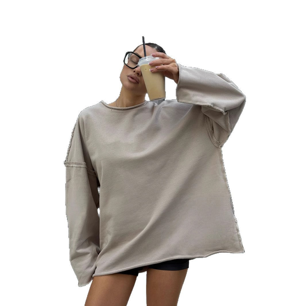 Damen oversized Sweatshirt mit lässiger Passform Drune