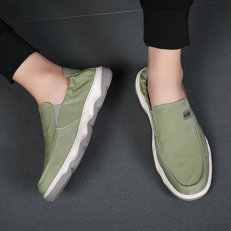 Herren elastischer Nubukoptik-Slipper mit gepolstertem Fersenrand und stoßdämpfender Wellenlaufsohle Drune