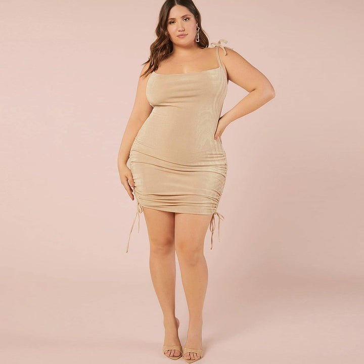 Damen Mini-Bodycon-Kleid mit raffiniertem Rüschendetail Drune