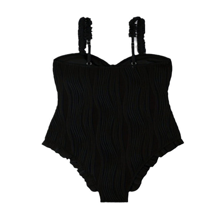 Damen Eleganter Badeanzug mit voluminösem Rüschendesign Drune
