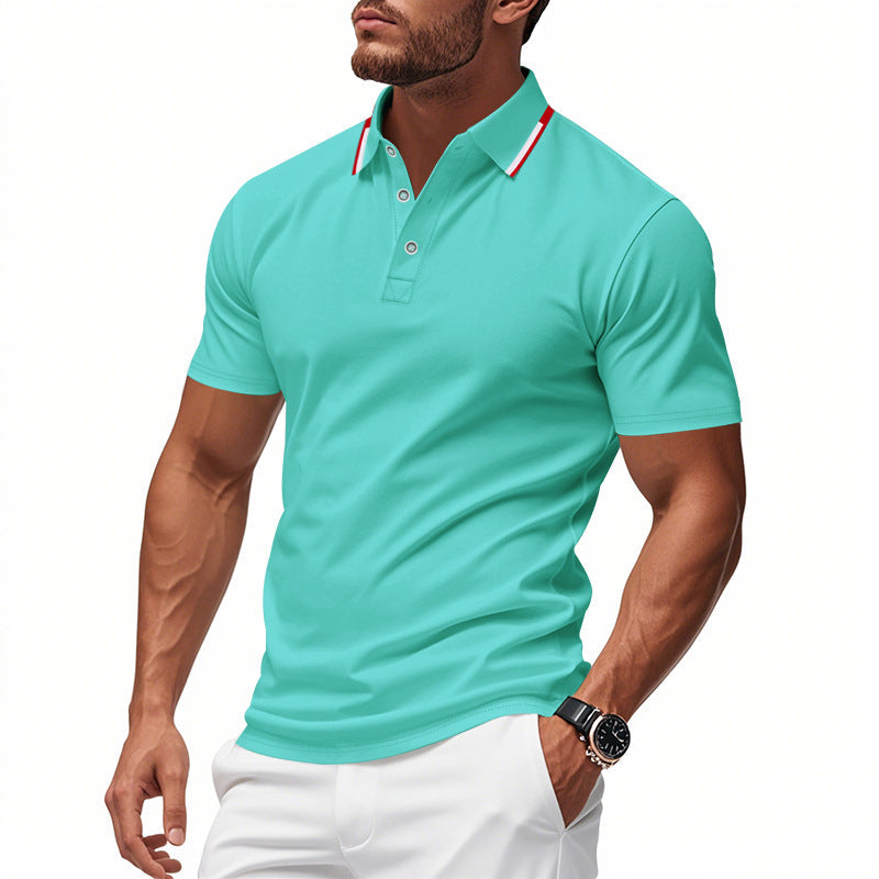 Herren Polo-Shirt mit modernem Kragen und atmungsaktiver Struktur Drune
