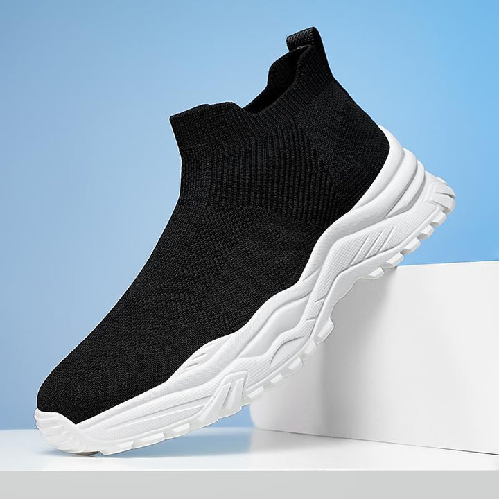 Herren Atmungsaktive Slip-On Lauf Sneaker mit Strickobermaterial Drune