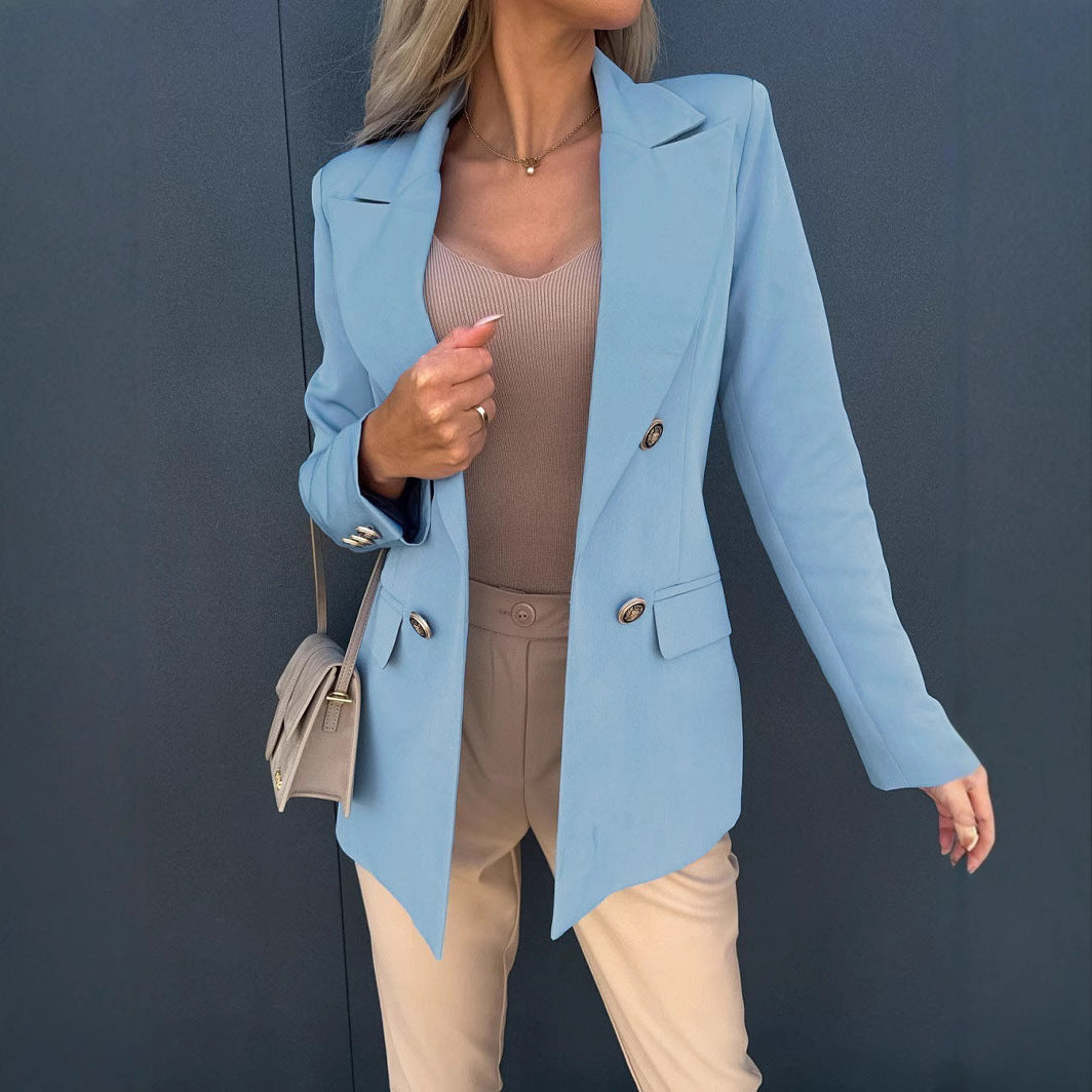 Damen Eleganter Blazer im modernen Schnitt mit doppelter Knopfreihe Drune