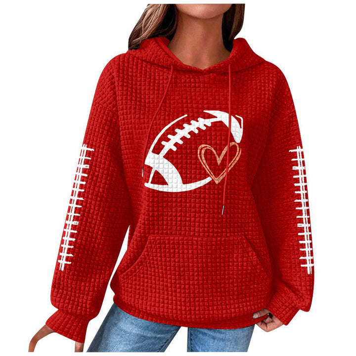 Damen Bequemer Kapuzenpullover mit Herzmotiv Drune