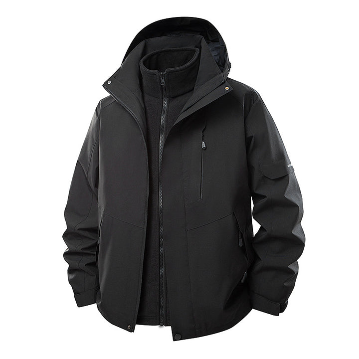 Herren Multifunktionale Winterjacke mit abnehmbarer Kapuze Drune