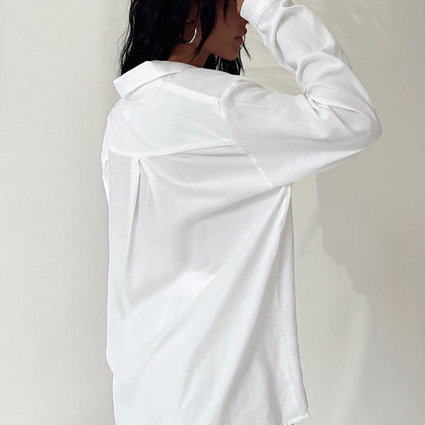 Damen Loungewear-Set mit lässiger Button-Up Bluse und komfortablen Shorts Drune