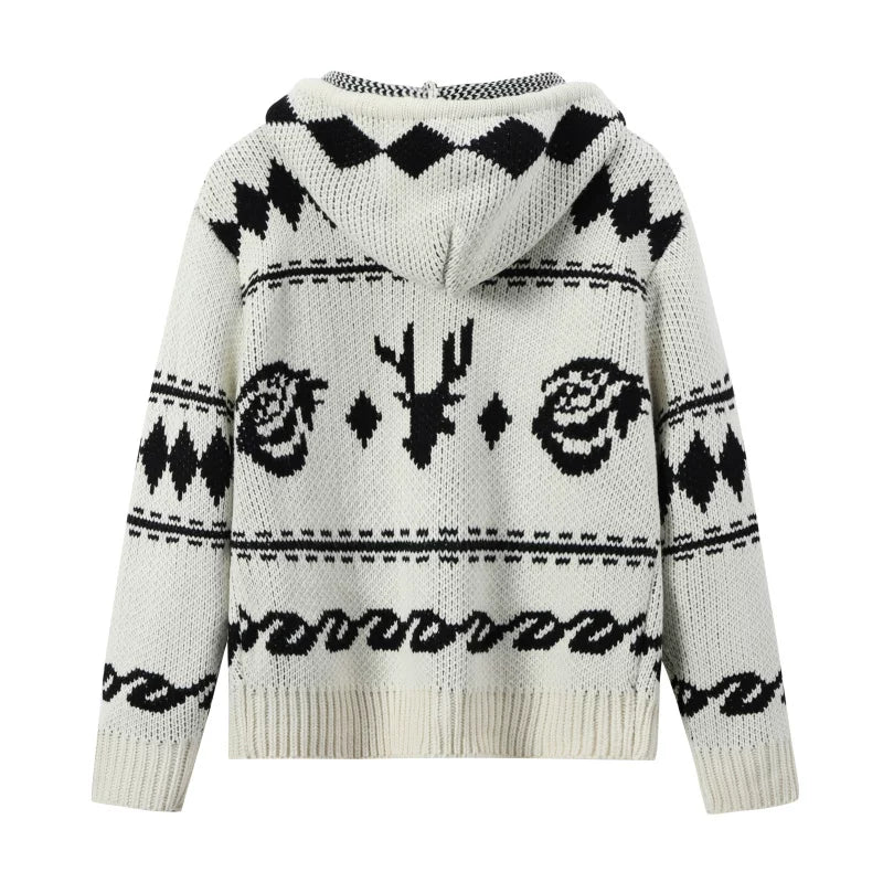 Gestrickte Strickjacke im Lazy-Stil Drune