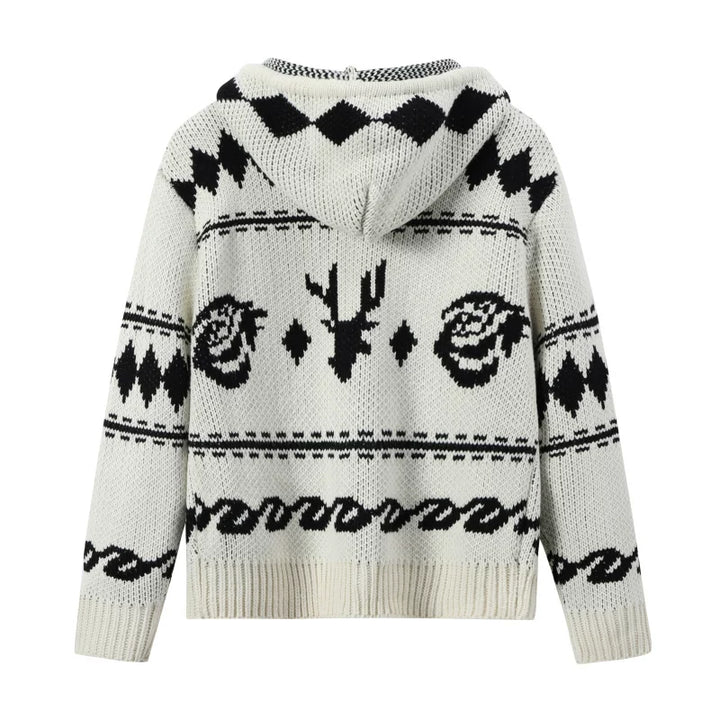 Gestrickte Strickjacke im Lazy-Stil Drune