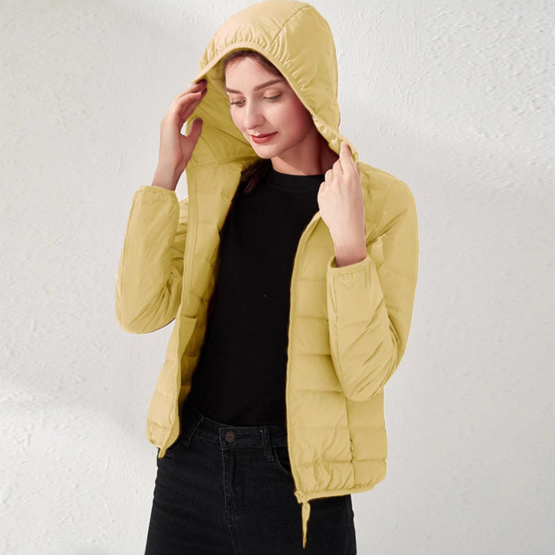 Damen Leichte gesteppte Kurzjacke mit Stehkragen und tailliertem Schnitt Drune