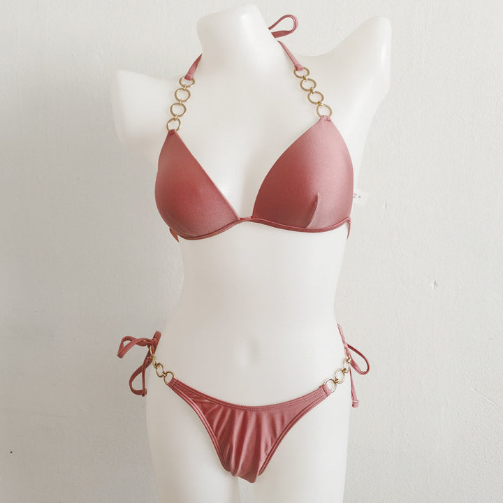 Damen Triangel-Bikini mit eleganten Gold-Details Drune