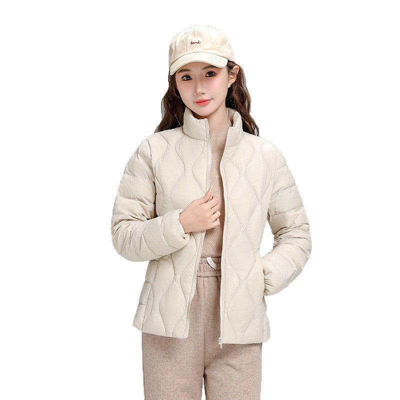 Damen gesteppte Thermo-Kapuzenjacke mit diamantförmiger Steppung Drune